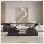 Table basse moderne noire avec tablettes de rangement géométriques - Table de centre rectangulaire en bois d'ingénierie pour le salon-927702369