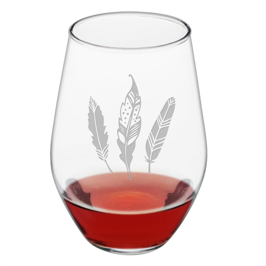 Norberto 19oz. Wine Glass Set (Set of 4) Dakota Fields