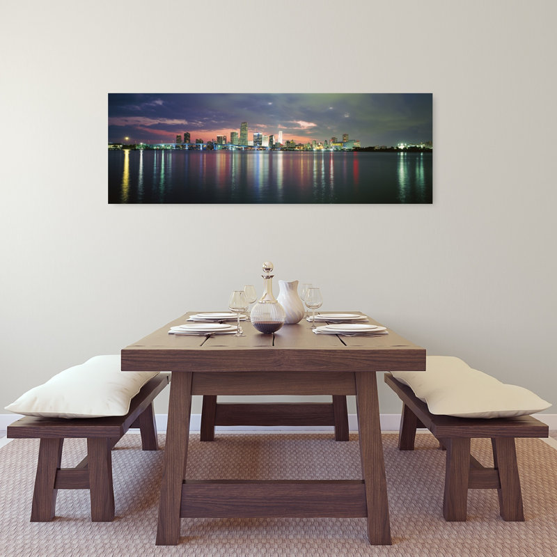 États-Unis, Floride, Miami, architecture contemporaine, art mural, H 16 po x l 48 po