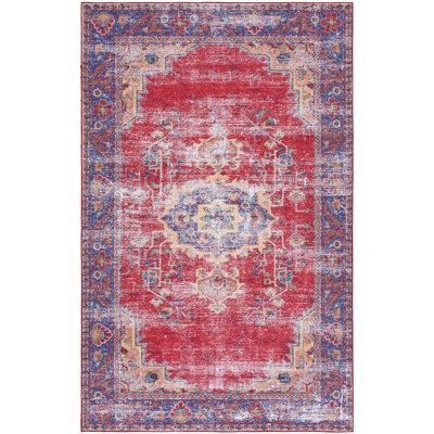 Tapis rouge / bleu marine Ziebarth 161 M / W S / R