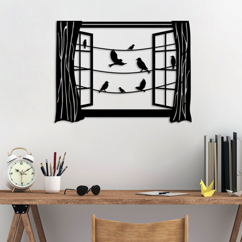 Elegant Black Decorative Metal Wall Accessory, 19.7 x 15.0 inches | 100% Metal, Thickness: 0.06 inches | Lightweight at 1.4 lbs, Easy to Hang | Perfect for Home Decor, Modern Aesthetic, and Unique Style