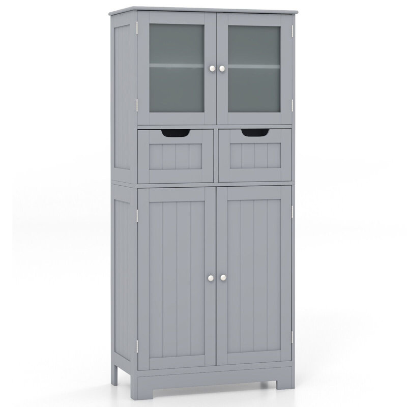 Freestanding Bathroom Cabinet, Gray