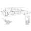 Canapé modulaire blanc en cuir italien fleur de mouton 5 pièces avec 1 fauteuil inclinable électrique et appuis-tête réglables blancs faisant face à la droite-909411313-909411315