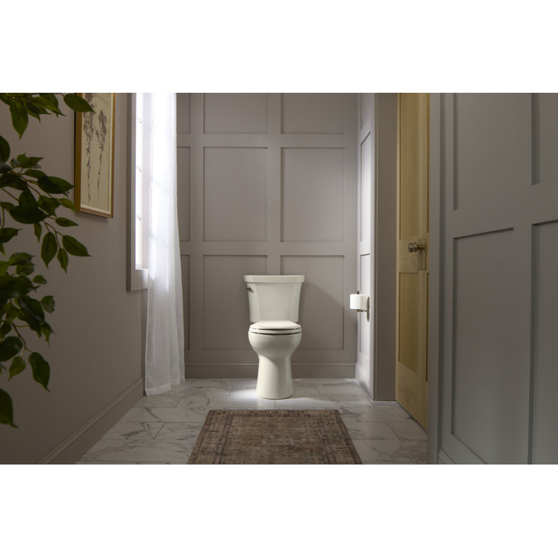 Highline Two-Piece Elongated Toilet, 1.28 Gpf, White