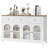 Bonnetta 55.1"W Modern Buffet Sideboard with Fluted Doors – Storage Cabinet with Drawers & Adjustable Shelves, Coffee Bar Console Table, Credenza for Living Room, Dining Room, Kitchen-273151873