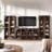 4-Piece Modular TV Stand Set Jagger Series 1A2I, Ebony-2144124975
