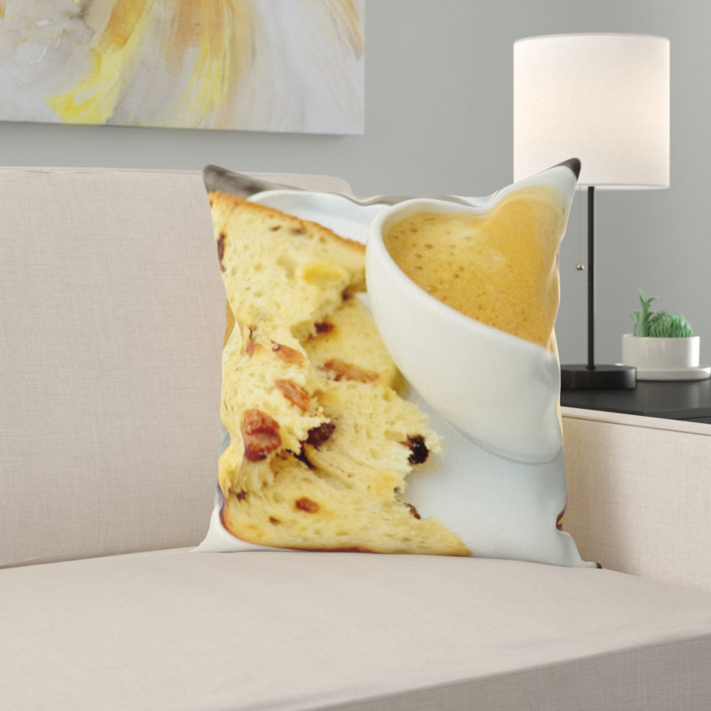 Coussin décoratif café