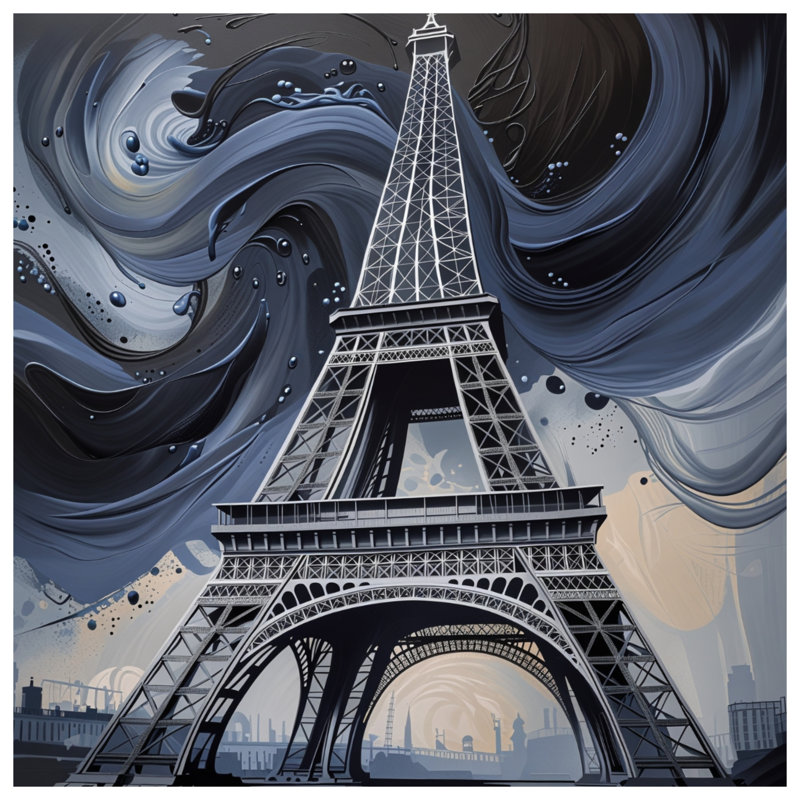Coussin Tour Eiffel, coussins double face Architecture, 20 po x 20 po