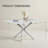 Rectangular Tempered Glass Dining Table with Iron Frame (59.06")