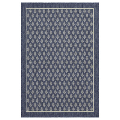 Colella 5'3" x 7'3" Rectangular Leaf Pattern Area Rug with Border