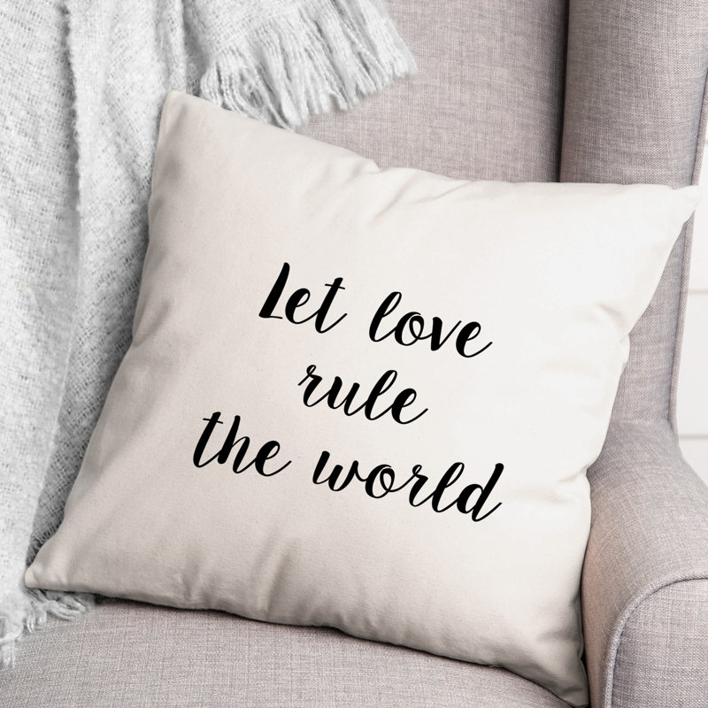 Coussin Let Let règle le monde, 20 po x 20 po