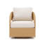 Fauteuil de jardin en osier avec coussins