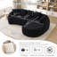 Nouveau canapé modulaire en forme de L sans os avec méridienne incurvée, canapé modulaire en chenille, mousse 30D haute densité, canapé-lit modulaire minimaliste pour le salon.
