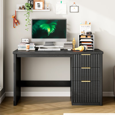 Computer Desk with Built-In Electrical Outlet