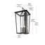 Frankford Outdoor Wall sconce in Black