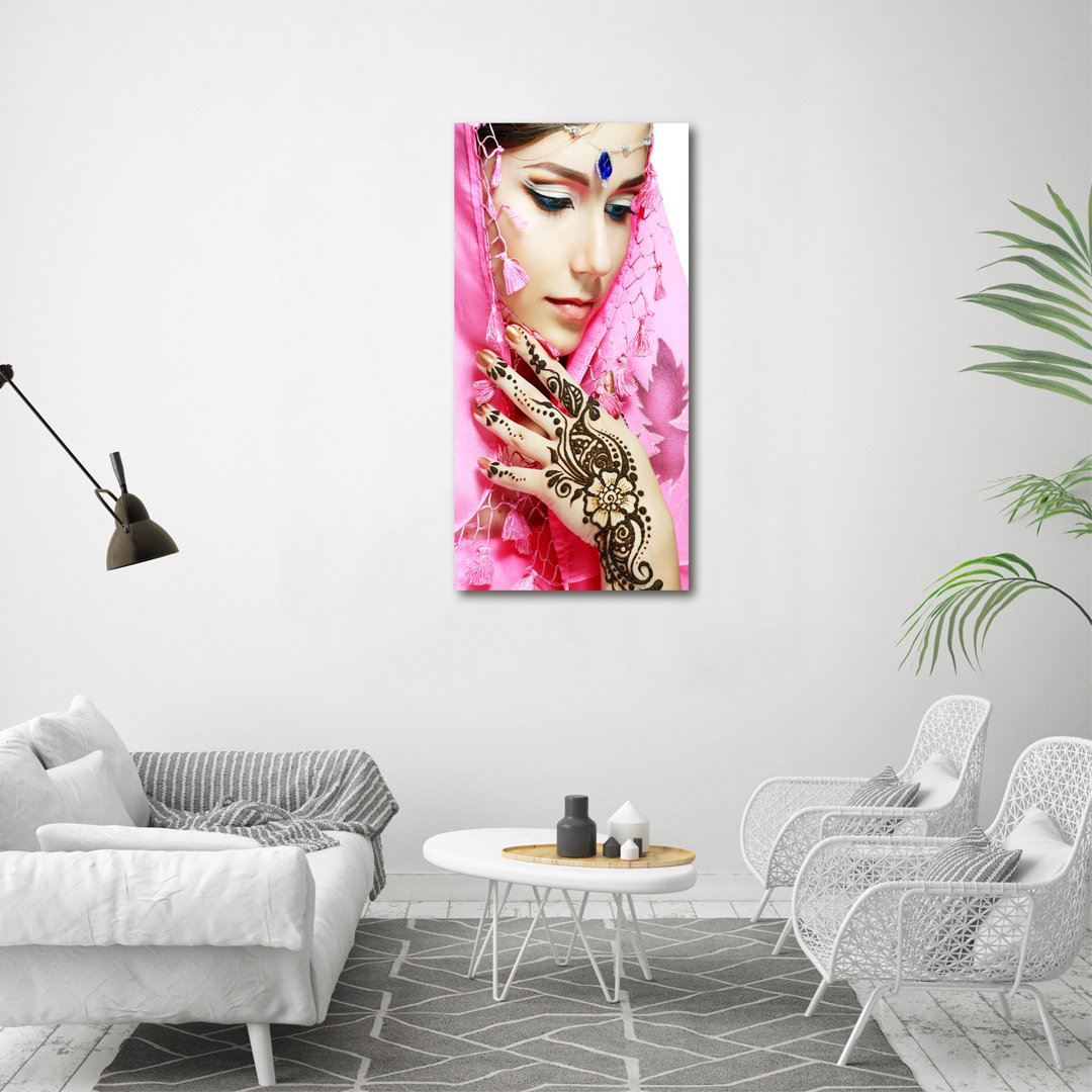 Indische Frau - Kunstdrucke auf Leinwand - Wrapped Canvas