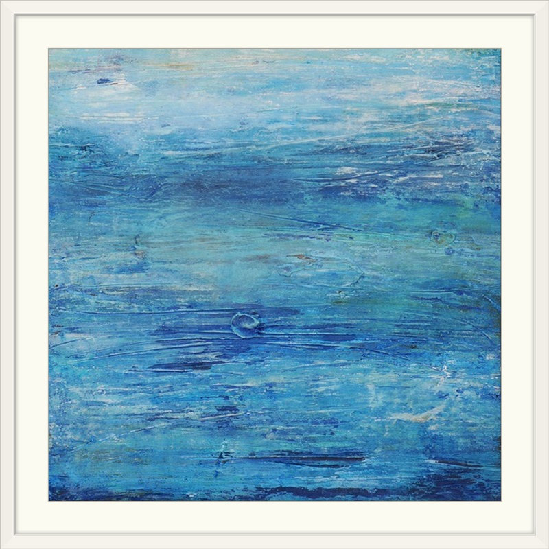 « ocean bay », impression, Cadre blanc, H 28 x l 28 po x P 1 po
