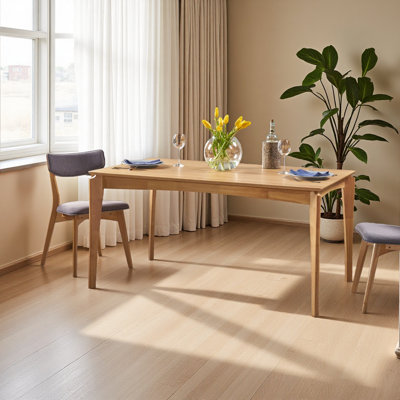 Dining Table, Rubberwood With Veneer, Mid-Century