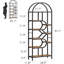 207.52cm H x 75.94cm W Steel Bookcase-790965824