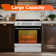 30" Electric Range with 4 Heating Elements Convection Oven 5 Cu. Ft. Capacity, 7 Functions Professional Electric Range Oven with Smooth Glass Top, Stainless Steel