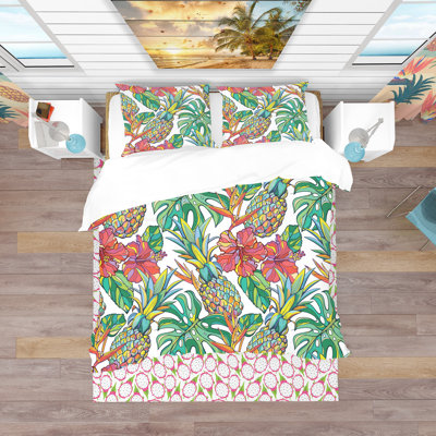 Ensemble de housse de couette tropical