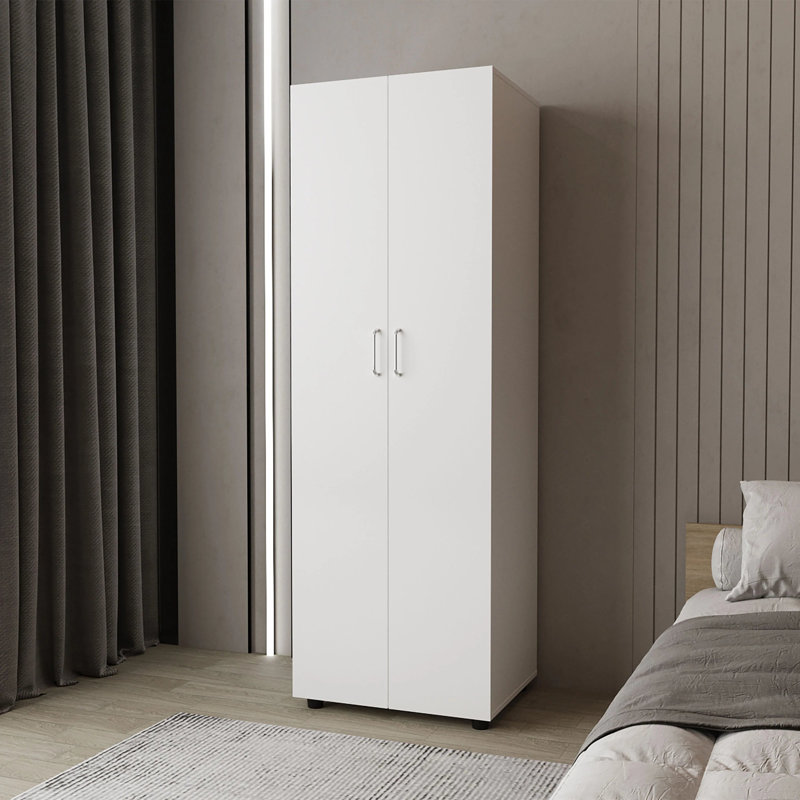 Armoire avec 2 portes et tringle