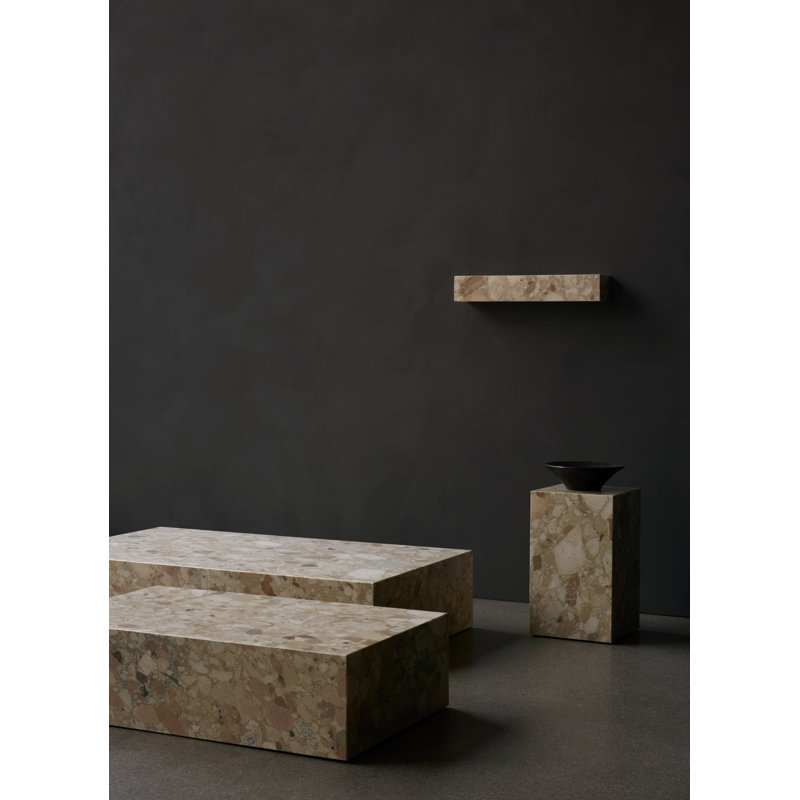 Plinth Marble Coffee Table, Kunis Breccia