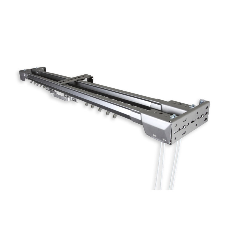 Bembry Adjustable Double Curtain Rod, l 48 po à 84 po, Argent