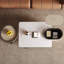 Table basse moderne avec pierre micro-cristalline