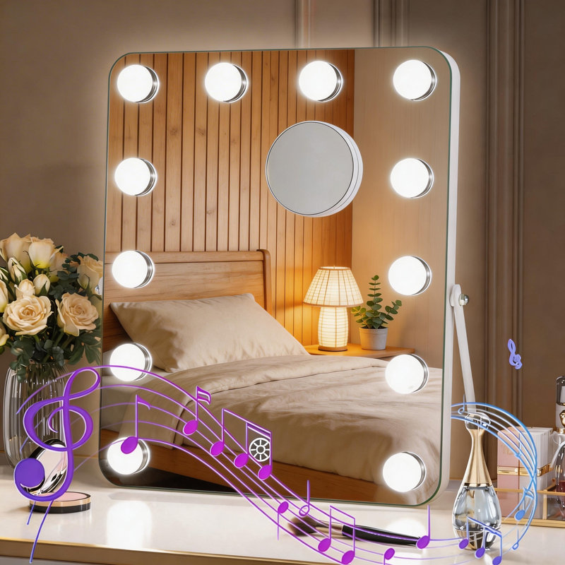 Miroir de maquillage lumineux