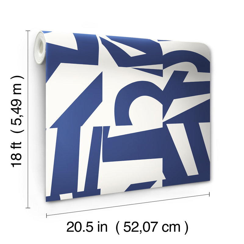 Rouleau de papier peint adhésif L 18 pi x l 20,5 po, Bleu