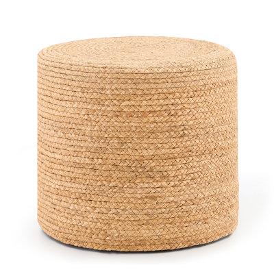 Eco-friendly Natural Seagrass Ottoman - Rustic Handcrafted Accent For Living Rooms & Bedrooms