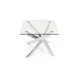 Aki Glass Top End Table