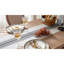 Chemin de table Boho pour décor de maison de campagne moderne, décor de table de salle à manger de 13 po x 72 po, chemin de table basse avec pampilles artisanales, chemin de table à rayures noires et beiges pour la maison Boho