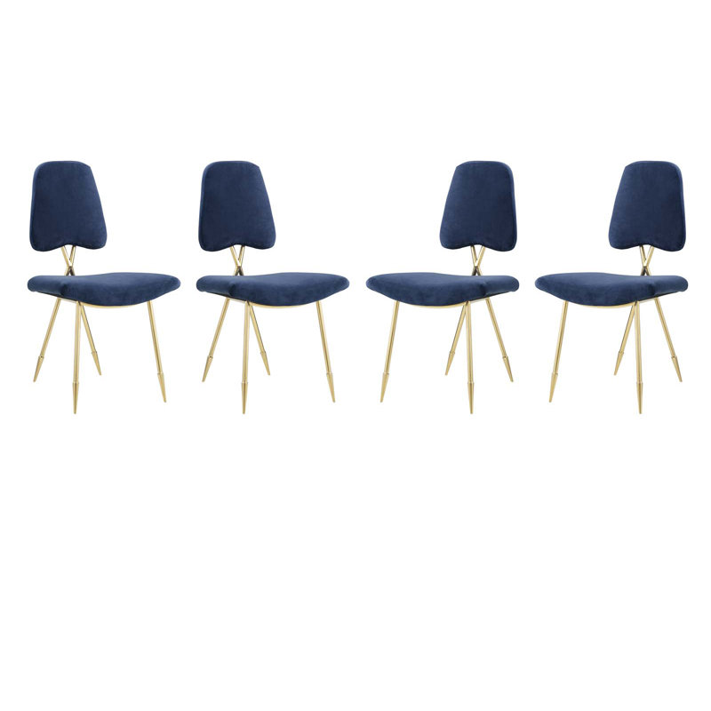 Ponder Dining Side Chair Set of 4, Navy