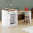 Extendable Island Console With Drawers, Cabinet, Shelving And Multi-Function Table
