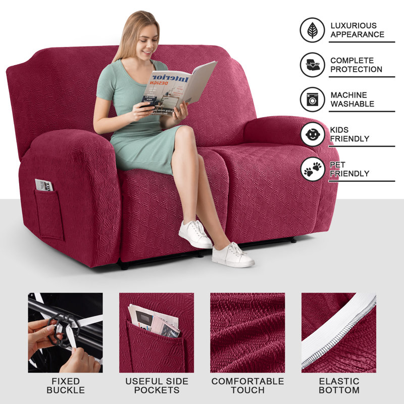 Housse pour fauteuil inclinable extensible 2 places Wald, Housse pour causeuse inclinable