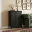 Armoire de rangement autoportante en bois à 2 portes avec tablettes intérieures réglables personnalisables pour la salle de bain-1765564805