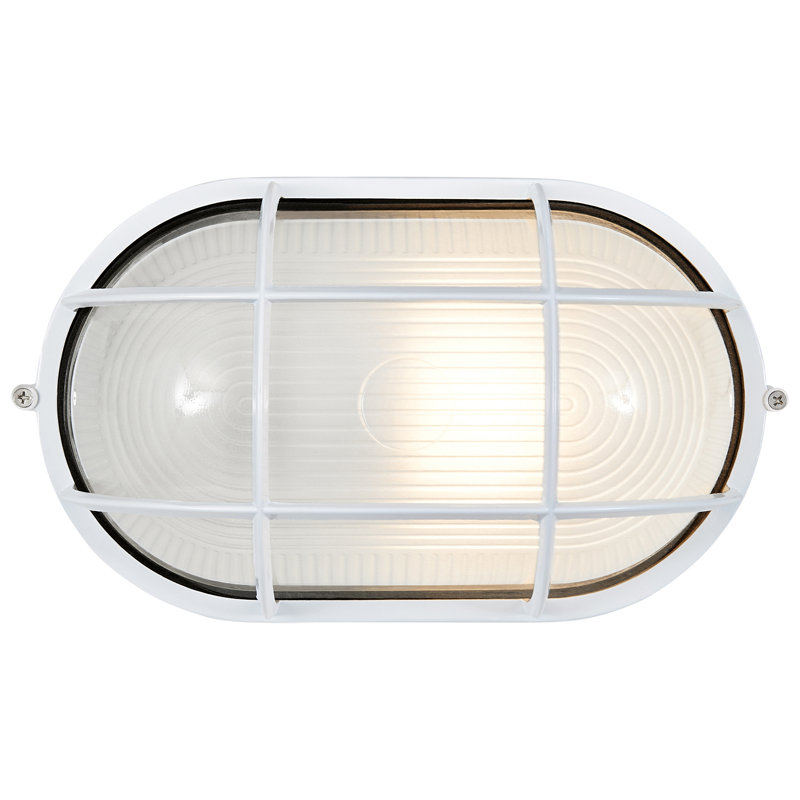 Yockey 1 - Bulb Outdoor Bulkhead Light, White