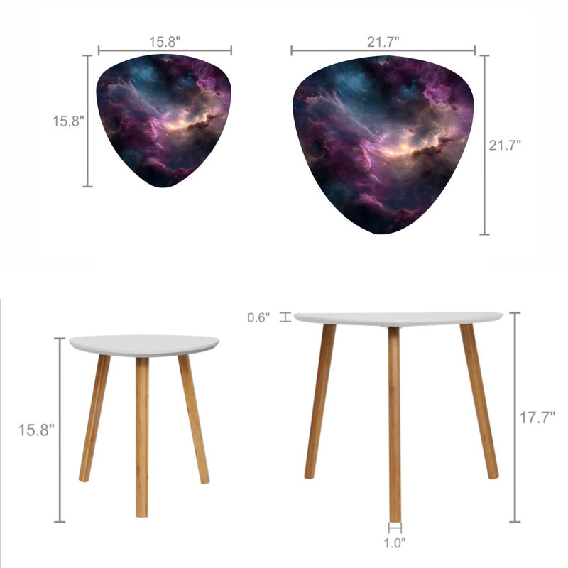 Ensemble de 2 tables basses gigognes Triangle