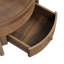 Table basse ronde en bois massif à 2 niveaux avec tiroir de rangement et plateau en verre, 29,5 po x 29,5 po