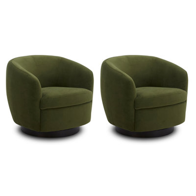 Marcy Upholstered Swivel Barrel Chair