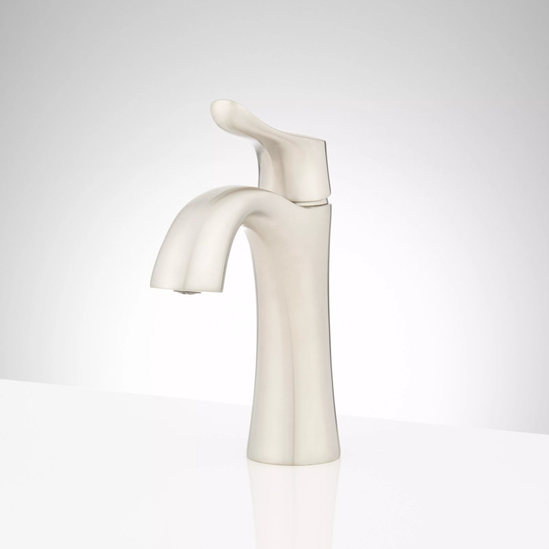 Provincetown 1.2 GPM Single Hole Bathroom Faucet with Metal Lever Handle and Pop-Up Drain Assembly, Brushed Nickel