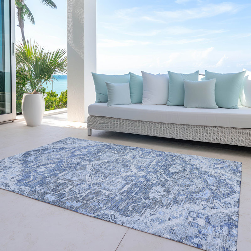 Tapis d'entrée / extérieur antidérapant Malchow, Rectangle 2 pi 6 po x 3 pi 10 po