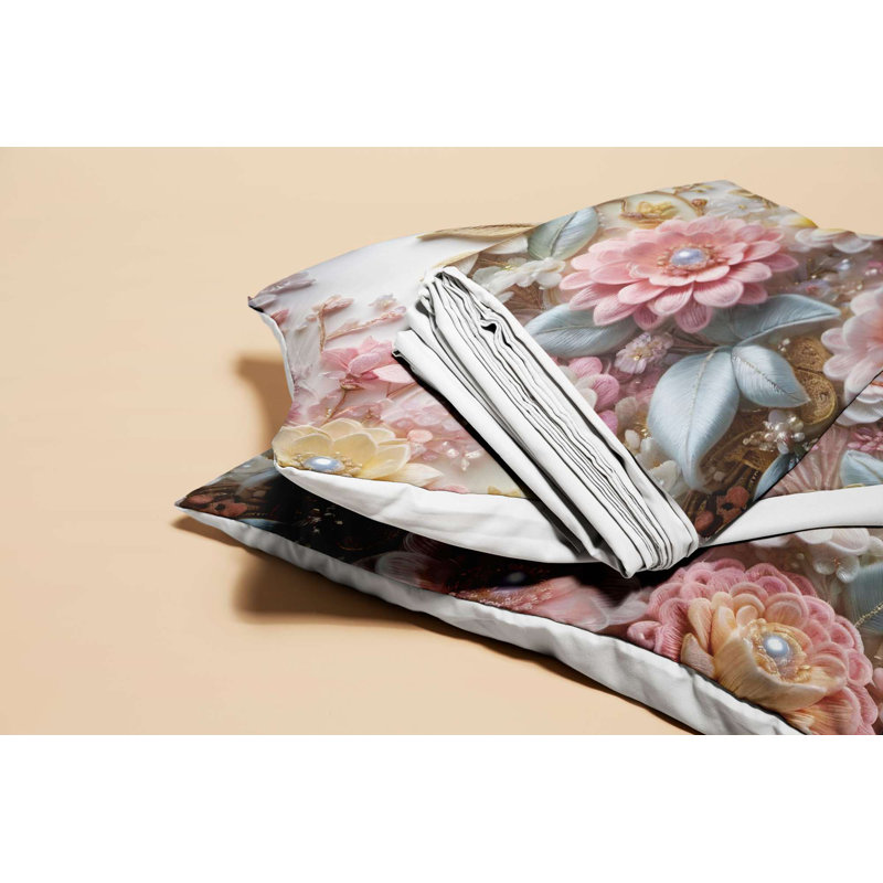 High-Quality Double Quilt Cover Set, 100% Polyester & Cotton Blend, 78.7 x 78.7 Inches | Includes 2 Pillowcases (23.6 x 23.6 Inches) | Machine Washable, Button Closure, Soft & Durable, Perfect for Cozy Bedrooms