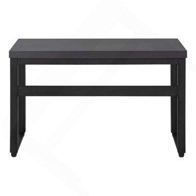 Bureau d'ordinateur, bureau personnel, debout, réglable, L 48 po, travail, ordinateur portable, stratifié gris, métal noir, contemporain, moderne