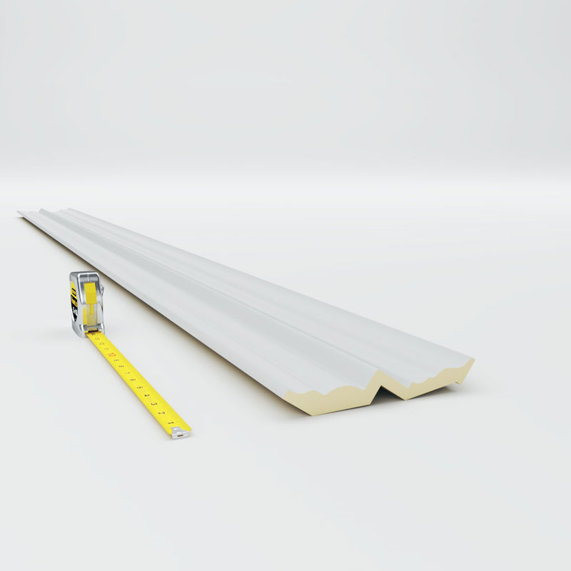 Alexa Smooth White Polyurethane Crown Moulding 94.5"