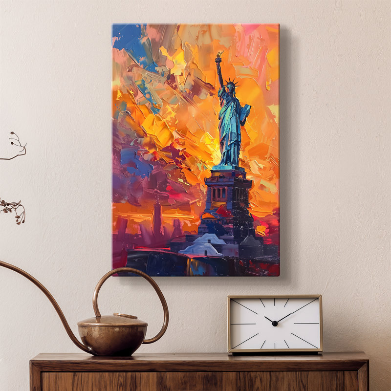 «Liberty at Burning Dusk», toile tendue avec châssis - prête à être accrochée, 8X12