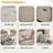 3 In 1 Convertible Sleeper Sofa Bed With Reclining Backrest, Pillows And Side Pockets-1869365435