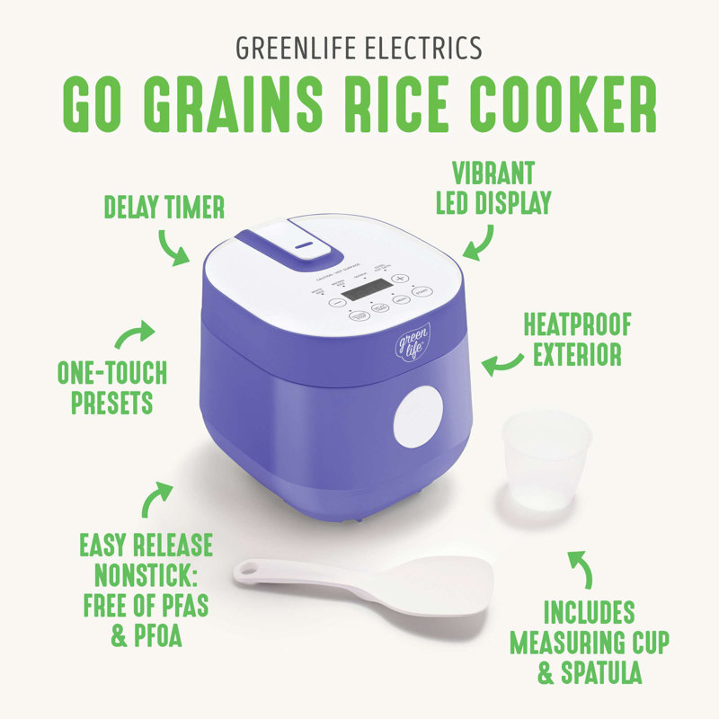 Cuiseur à riz GreenLife Electrics, Mauve